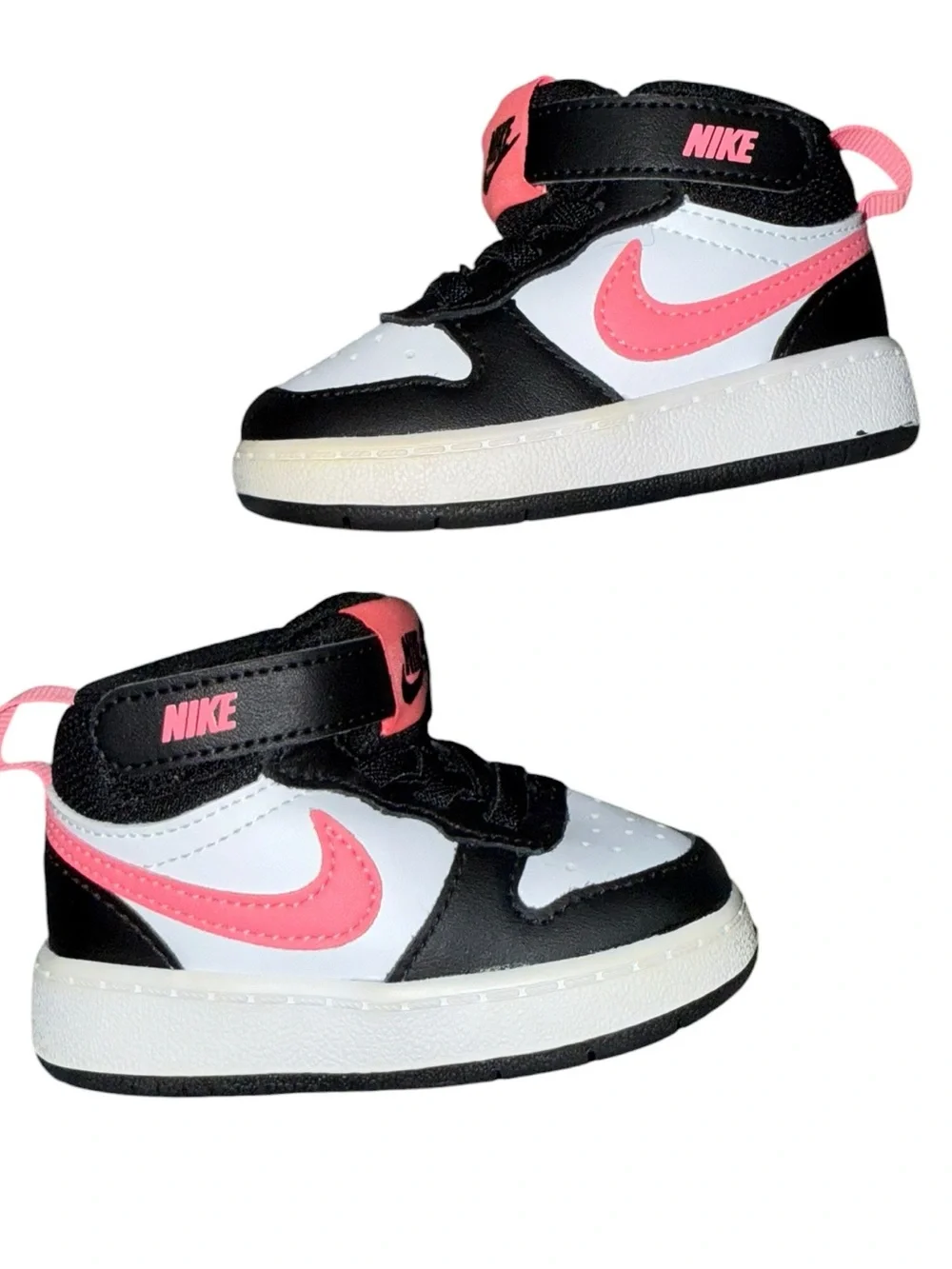 Nike 4C Court borough Mid 2 Toddler High-Top Sneakers in B/W sunset, like new